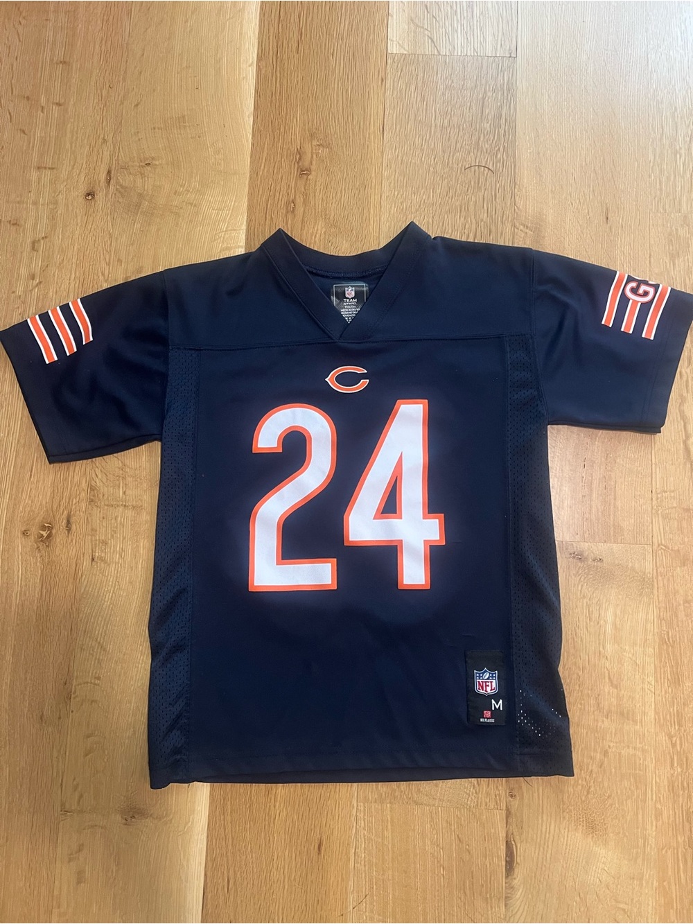 NFL Kids Navy Chicago Bears #24 Jersey with Orange & White Accents